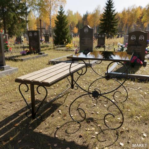 столы и лавки ( металлические и каменные)